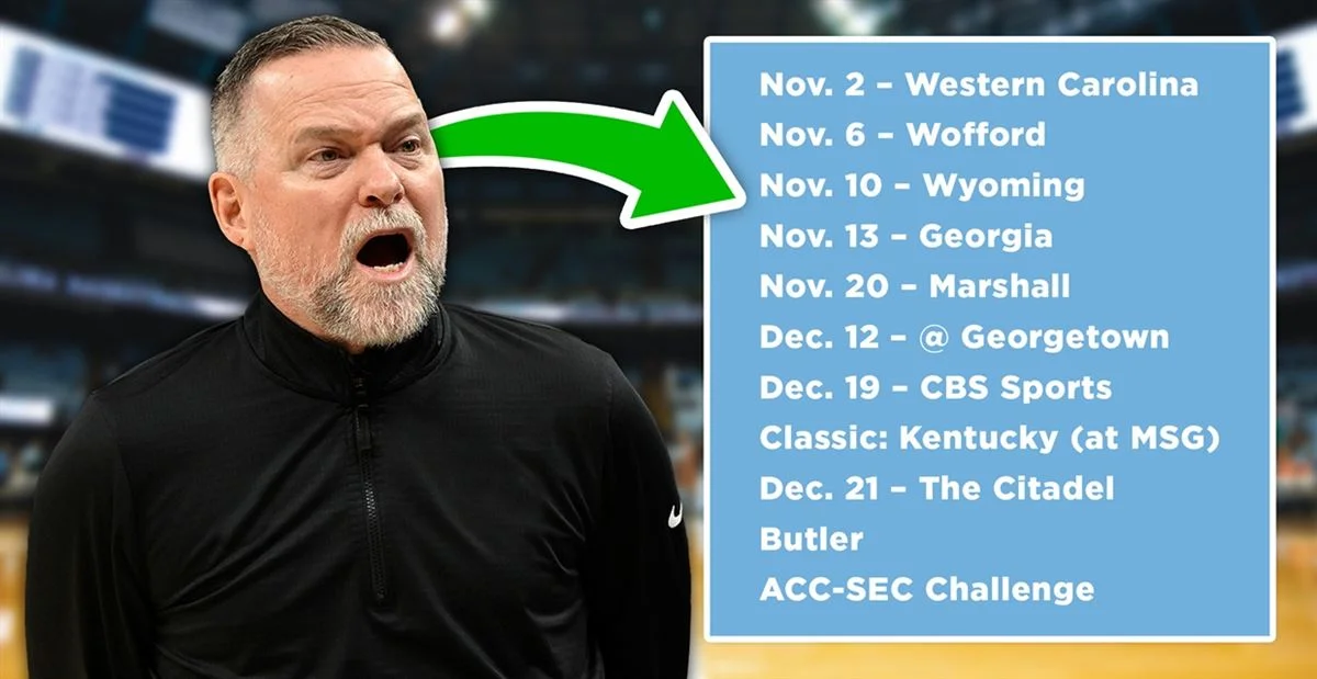Daily Drop What we know About Carolinas Basketball Schedule